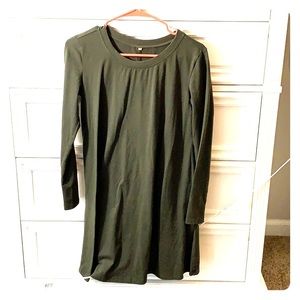 Olive green long sleeve dress